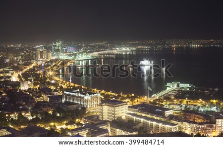 Baku, Azerbaijan at Night
