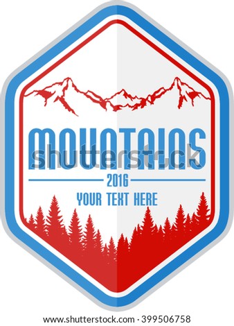 Vector Mountains Emblem logo