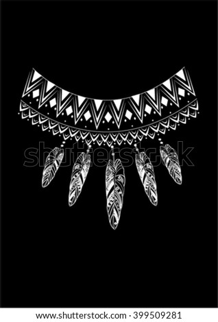 tribal neck feather