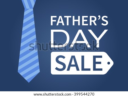 Happy Father's Day sale vector display poster banner