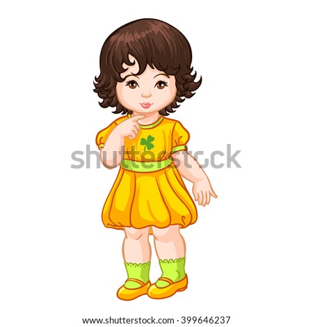 little girl in yellow dress