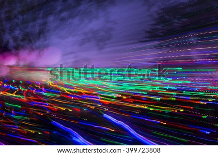 Light Painting by the camera movement of colorful background