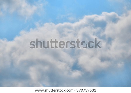 sky with clouds, soft effect