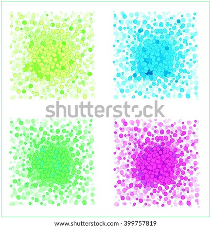 a set of different patterns of bubbles