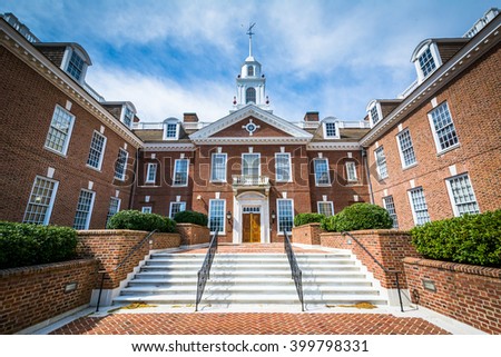 The Delaware State Capitol Building in Dover, Delaware. Royalty-Free Stock Photo #399798331
