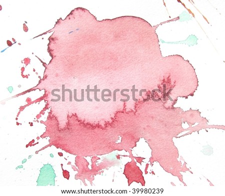 red abstract watercolor background splash