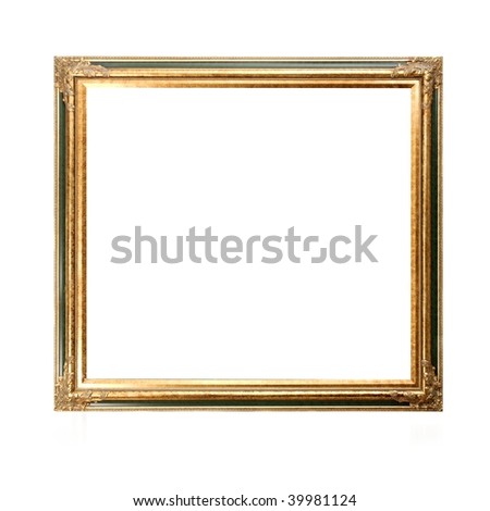 Blank picture frame isolated on white background
