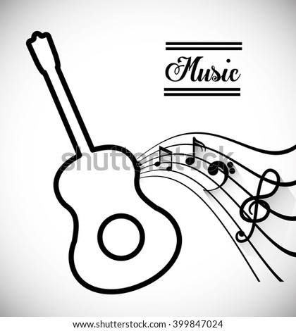 guitar icon design, vector illustration
