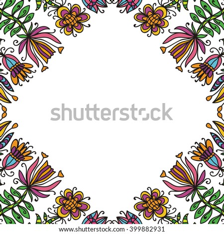 Floral nature pattern card vector illustration