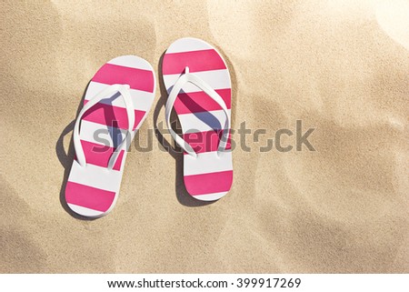 thongs on the beach