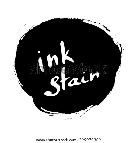 Ink stain. Black Paint Vector Circle .