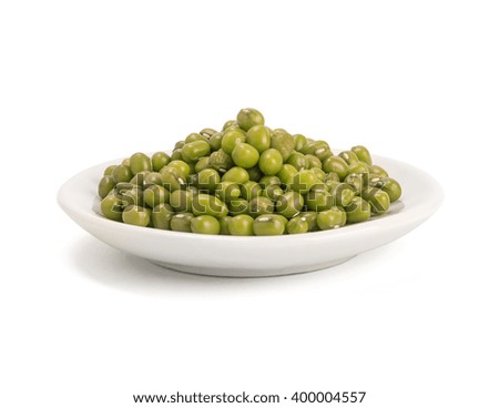 Mung beans isolated on white