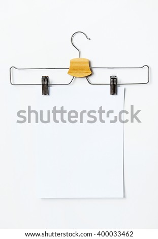 Mock up. Scandinavian hipster interior design.  Hanger with empty poster. Place for text.
