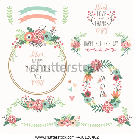 Floral Mother's Day Elements