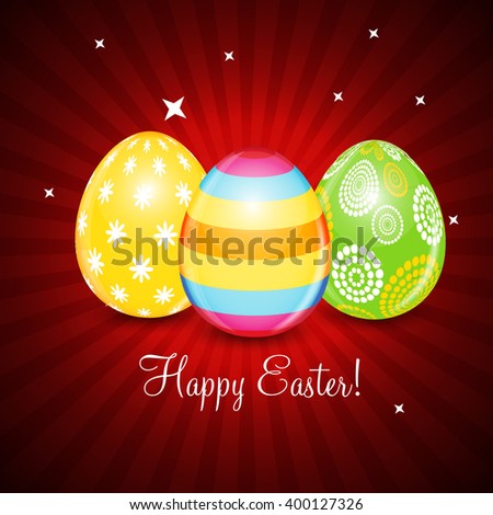 Beautiful Easter Egg Background Illustration 