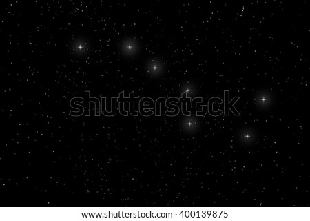 Big Dipper Constellation, Ursa Major, The Great Bear
Starry night. Beautiful night sky Beautiful Star Field
 Royalty-Free Stock Photo #400139875
