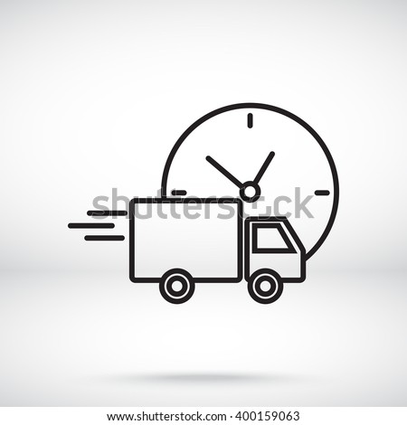 Line icon-  delivery express Royalty-Free Stock Photo #400159063
