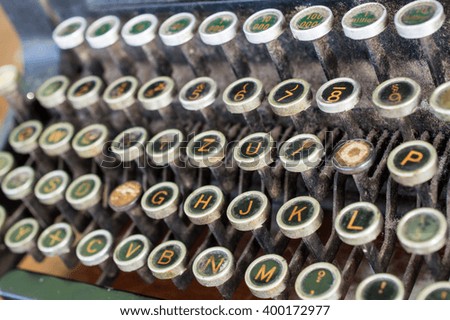 typewriter keys