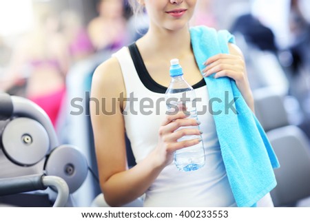Picture of fit woman in sports club