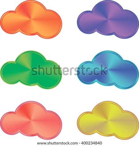 colored metallic clouds