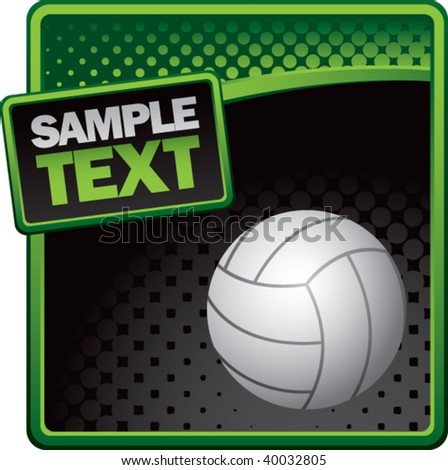 volleyball on halftone template