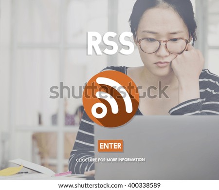 RSS Online Networking Signal Symbol Concept