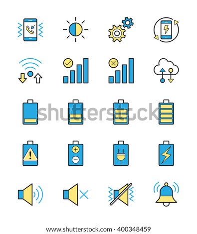 Mobile Phone Notification icon, Monochrome color - Vector Illustration