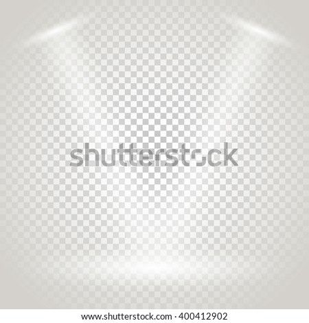 Bright stage with spotlights. Transparent background Royalty-Free Stock Photo #400412902