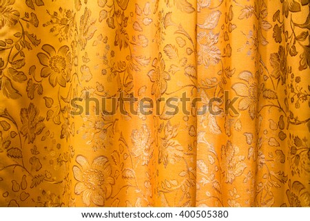 golden curtain (damask wallpaper style)