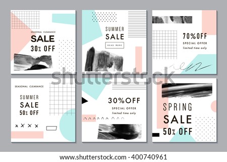 Sale posters. Vector illustration