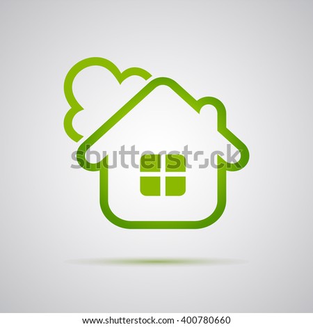 Eco House Vector illustration