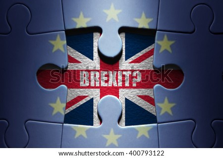 Brexit puzzle concept  Royalty-Free Stock Photo #400793122