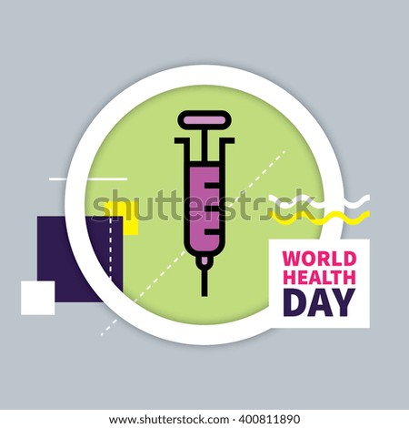 World Health Day. Vector illustration EPS10. Medical.