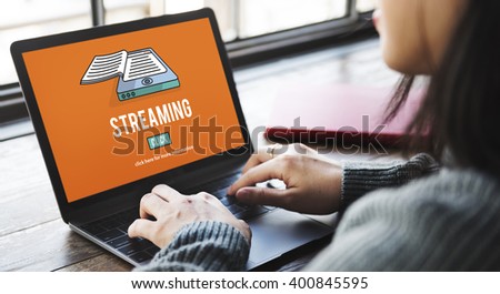 Streaming Live Broadcast Media Internet Online Networking Concept