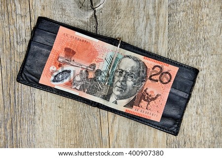 A studio photo of Australian currency