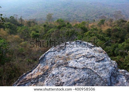 look down from cliff Royalty-Free Stock Photo #400958506