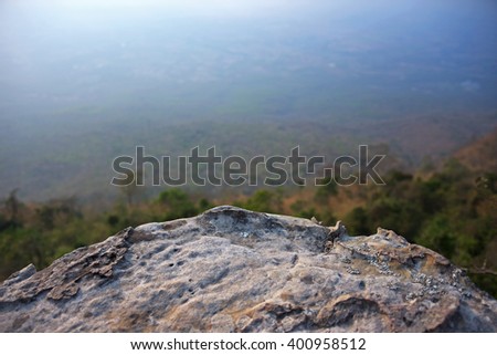 look down from cliff Royalty-Free Stock Photo #400958512