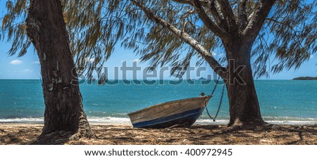 sunny tropical beach Whitsundays Coral Sea Queensland