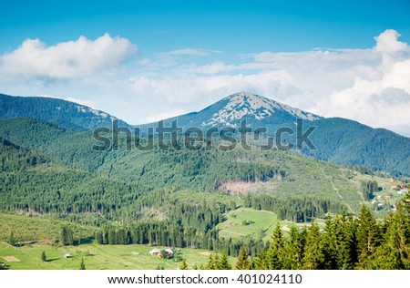Fantastic day in the mountains that glow in the sunlight. Dramatic and picturesque scene. Location: Carpathian, Ukraine, Europe. Artistic picture. Beauty world. Soft filter effect.