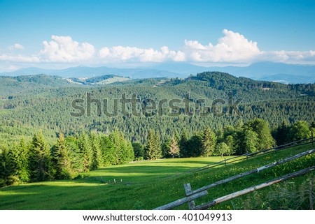 Fantastic day in the mountains that glow in the sunlight. Dramatic and picturesque scene. Location: Carpathian, Ukraine, Europe. Artistic picture. Beauty world. Soft filter effect.