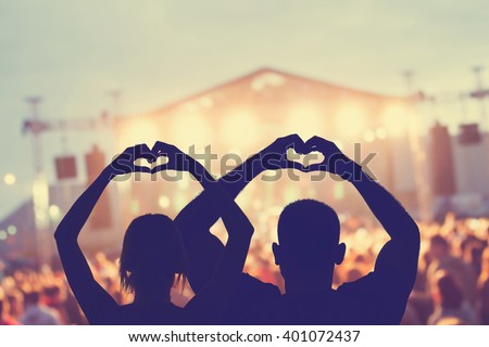 They love this band! Royalty-Free Stock Photo #401072437