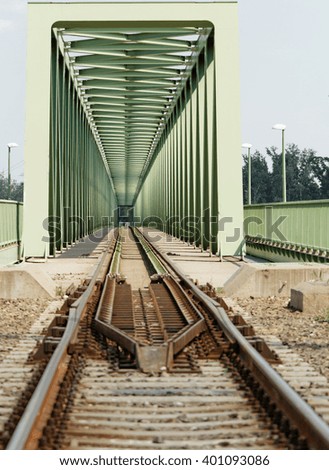 Railway metal bridge perspective view - abstract pictures