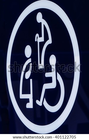 toilet sign with disabled,geezer and Pregnant women


