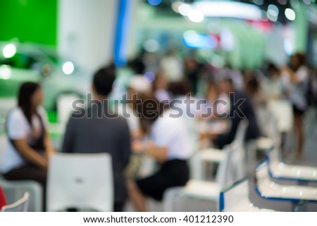 abstract blurred people in food center and coffee shop