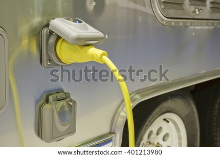 Car Power Plug in to electric car.