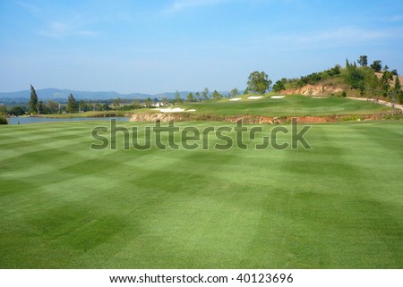 Picture of Golf Course on a blue sky day