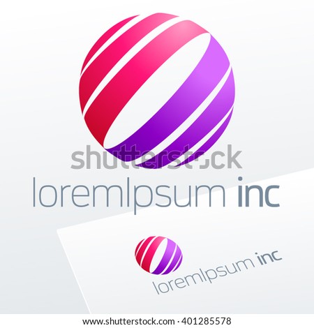 Abstract colorful vector logo. Emblem for Media, Fashion, Cosmetics