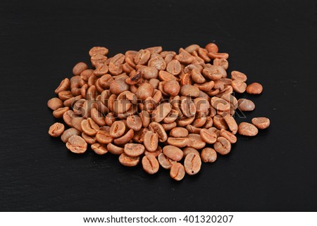 Saturated real taste: Coffee beans. Studio Photo
