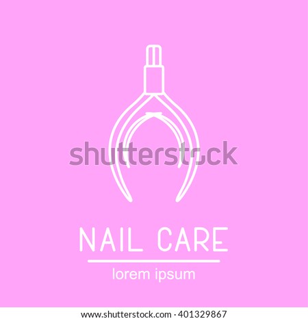 This is perfect linear illustration or logotype of manicure and pedicure topic. There are tools for beauty for your web needs. 