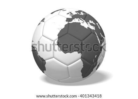 3D illustration/ 3D rendering - soccer concept